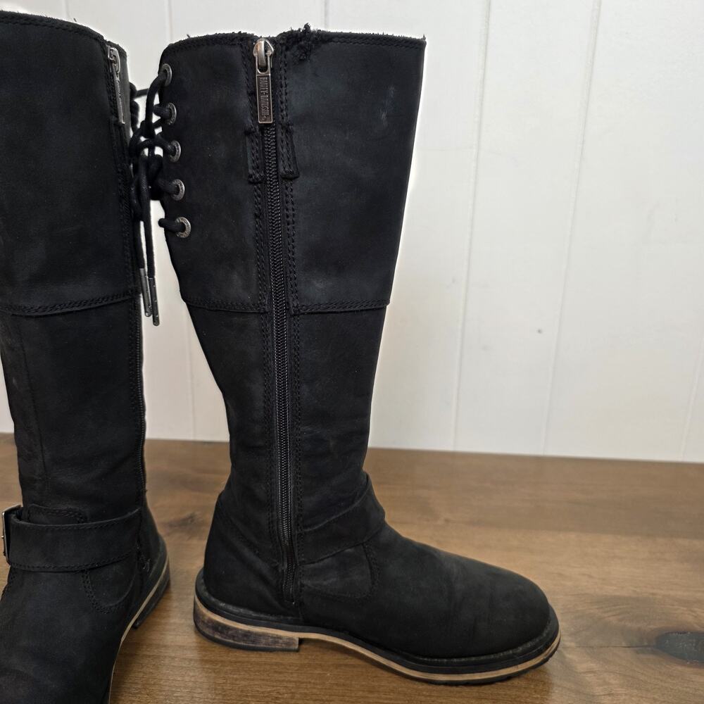 Harley-Davidson Womens 5.5 M Leather Kirtland Ride Black Motorcycle Boots D87155 - Picture 12 of 15